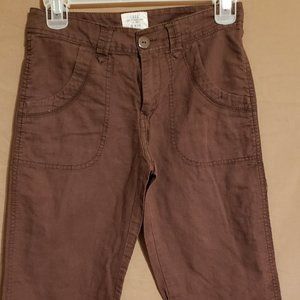 Capri Brown Pants, pockets in front and back, Size 10-11